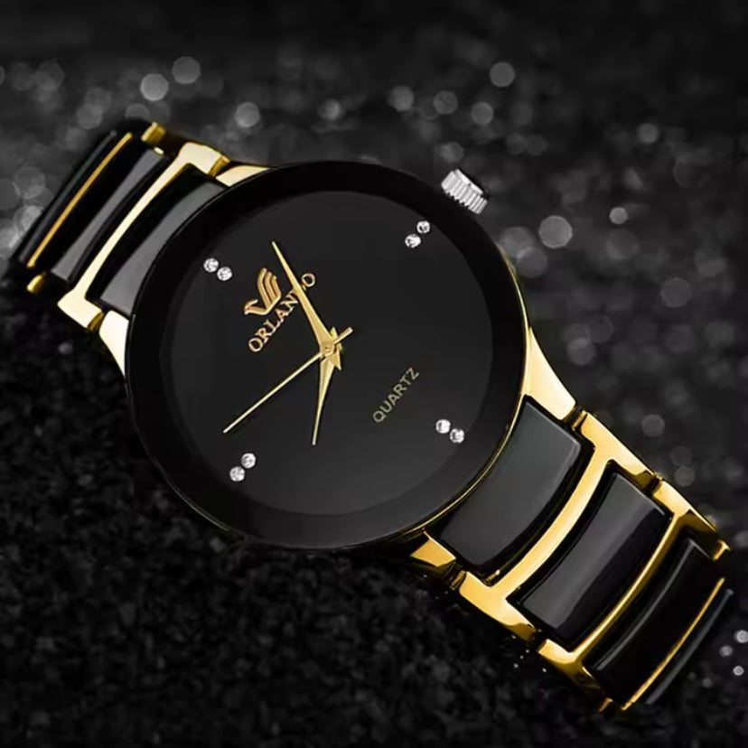 Luxe Heren Quartz Horloge + 2 Gratis Armbanden