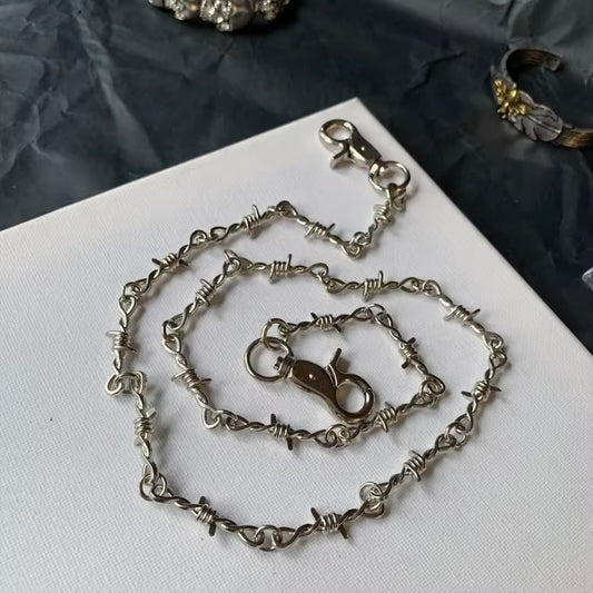 Punk Prikkeldraad Tailleketting â Stoer & Uniek Statement!