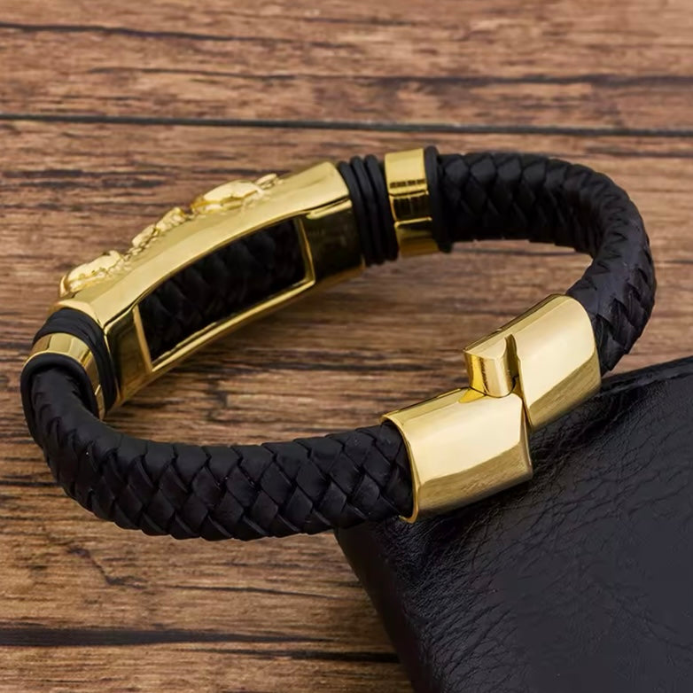 TYO Gevlochten Heren Armband met Garnalen Detail