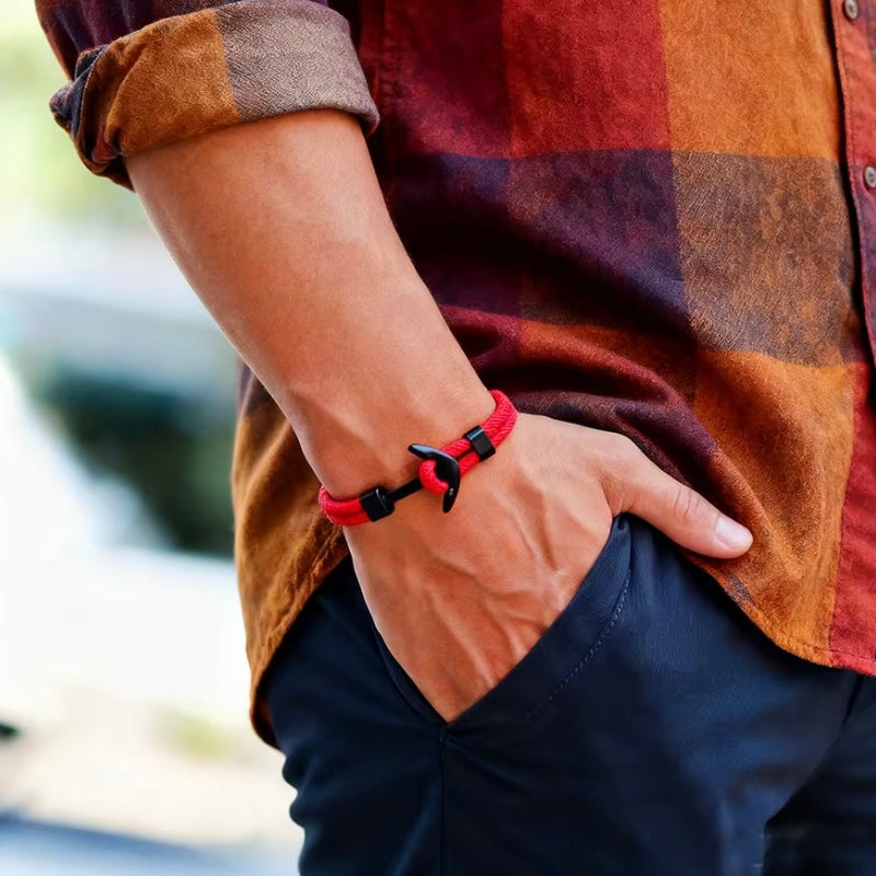 Blauw Ankerarmband