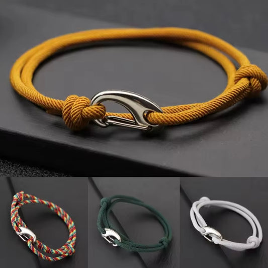 Dubbellaagse nautische touwarmband â verstelbare 3mm dunne maritieme stringarmband voor mannen en vrouwen