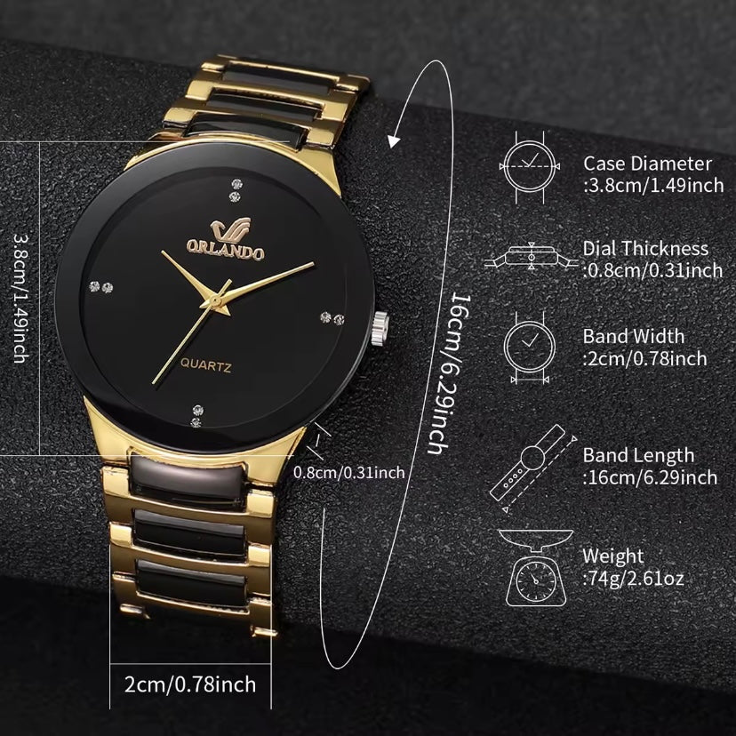 Minimalistisch Rond Heren & Dames Horloge + Gratis 2 Yin-Yan armband