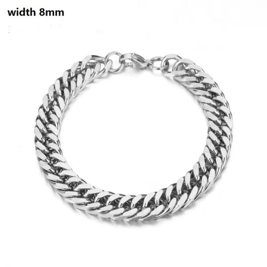 316L RVS Cubaanse Schakel Armband â Zilver Vintage Figaro Design voor Mannen en Vrouwen