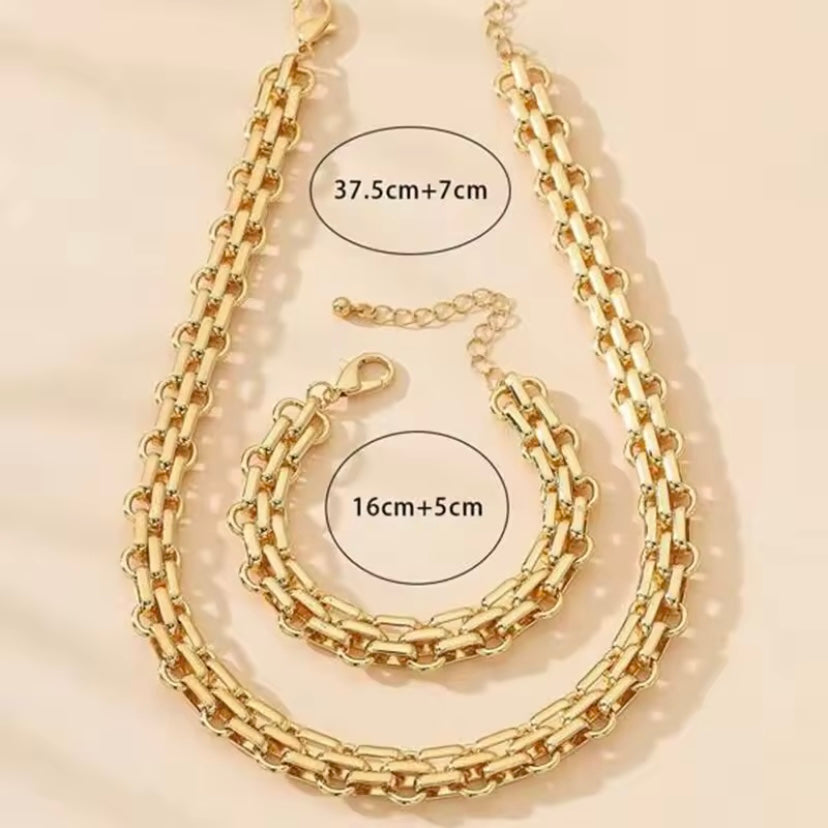 🛍️ 🛍️ Exclusieve 7-delige Dames Sieradenset – Kettingen, Armband & Gratis Oorbellen