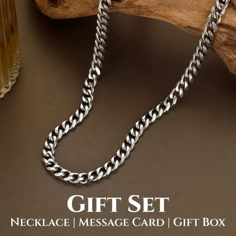 Vaderdag komt eraan! Verras je vader met een roestvrijstalen Cubaanse ketting – 1 Per Klant! ✨