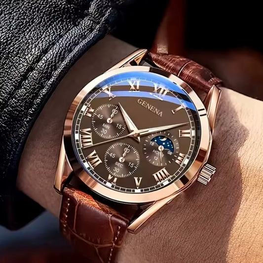 âš Zakelijk & Stijlvol: Quartz Horloge met Romeinse Cijfers âš