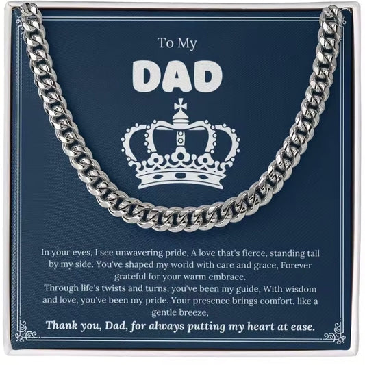 Vaderdag komt eraan! Verras je vader met een roestvrijstalen Cubaanse ketting â 1 Per Klant! âš