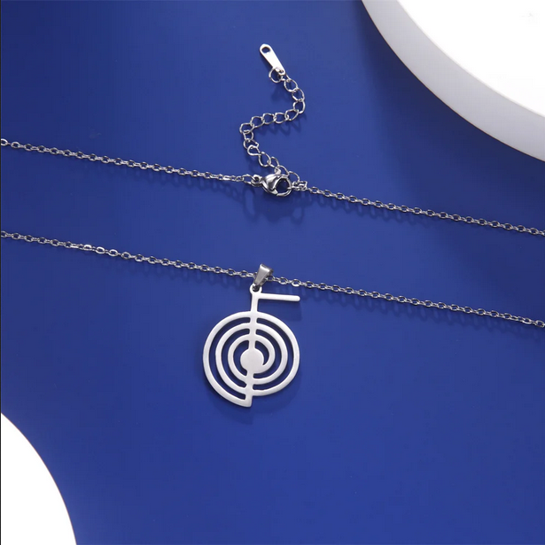 SerenityEmbrace™ Cho Ku Rei Hanger & Ketting - Roestvrij Staal, Reiki, Bescherming, Genezing