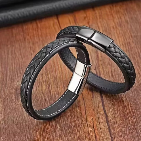 Charme Lederen Armband K - 21/23 cm