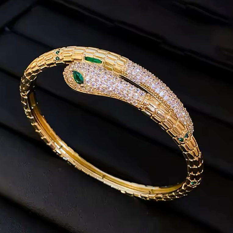Vergulde Zirkoon Slang Armband