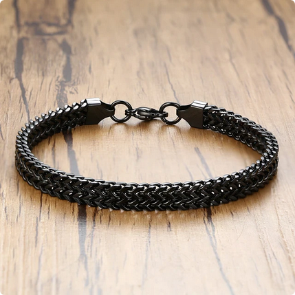 Vintage Geoxideerde Dubbele Curb Chain Armbanden