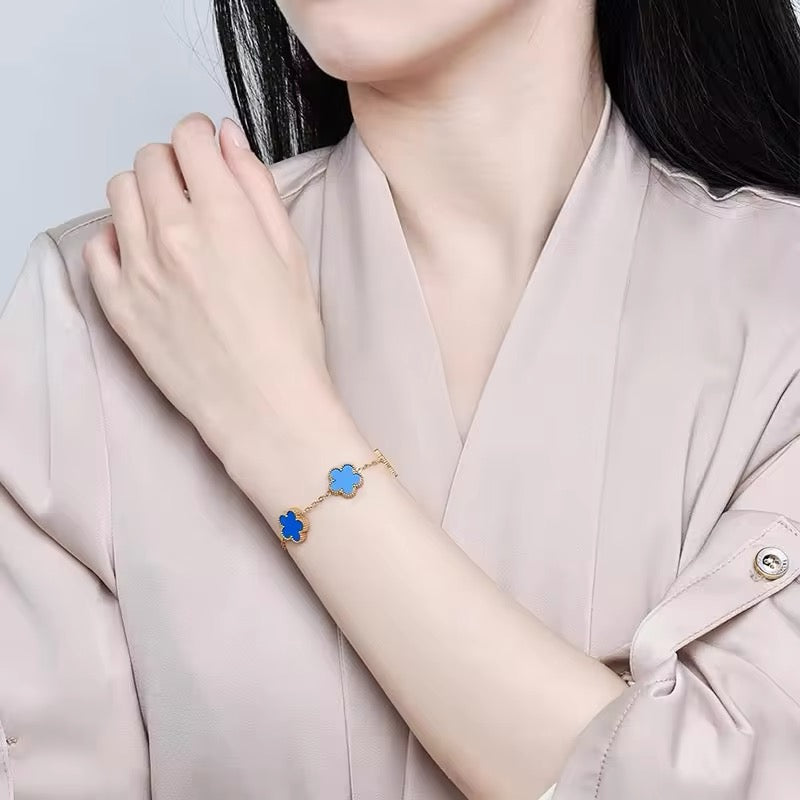 LuckyBlooms™ Dubbelzijdige Klaver Armband