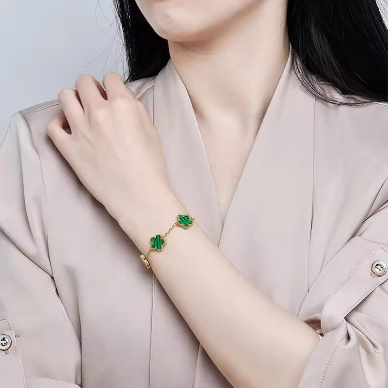 LuckyBlooms™ Dubbelzijdige Klaver Armband