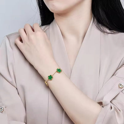 LuckyBlooms™ Dubbelzijdige Klaver Armband