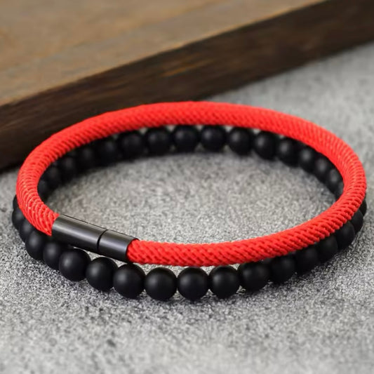 Set van 2 Herenarmbanden - Grade A 4mm Touw - Geluksarmband - Geschikt voor Outdoor