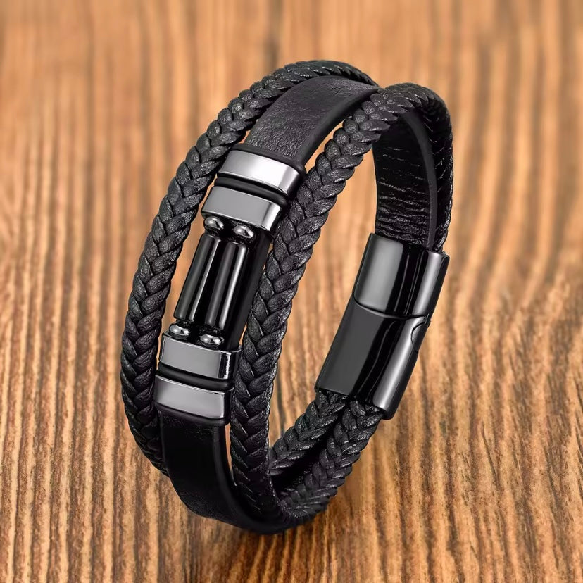 Armband Black agate