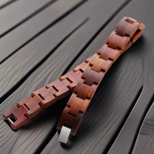 Brothers® Armband-22 cm Rood‑Sandelhout