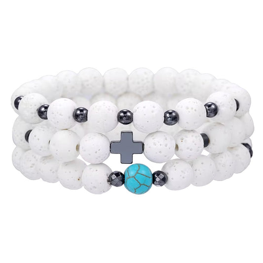 Bohemian Wit Acryl Kralen Armband