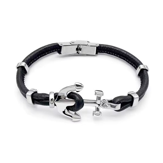 Brother® Zwart -RVS Anker- Minimalistische – 22 cm