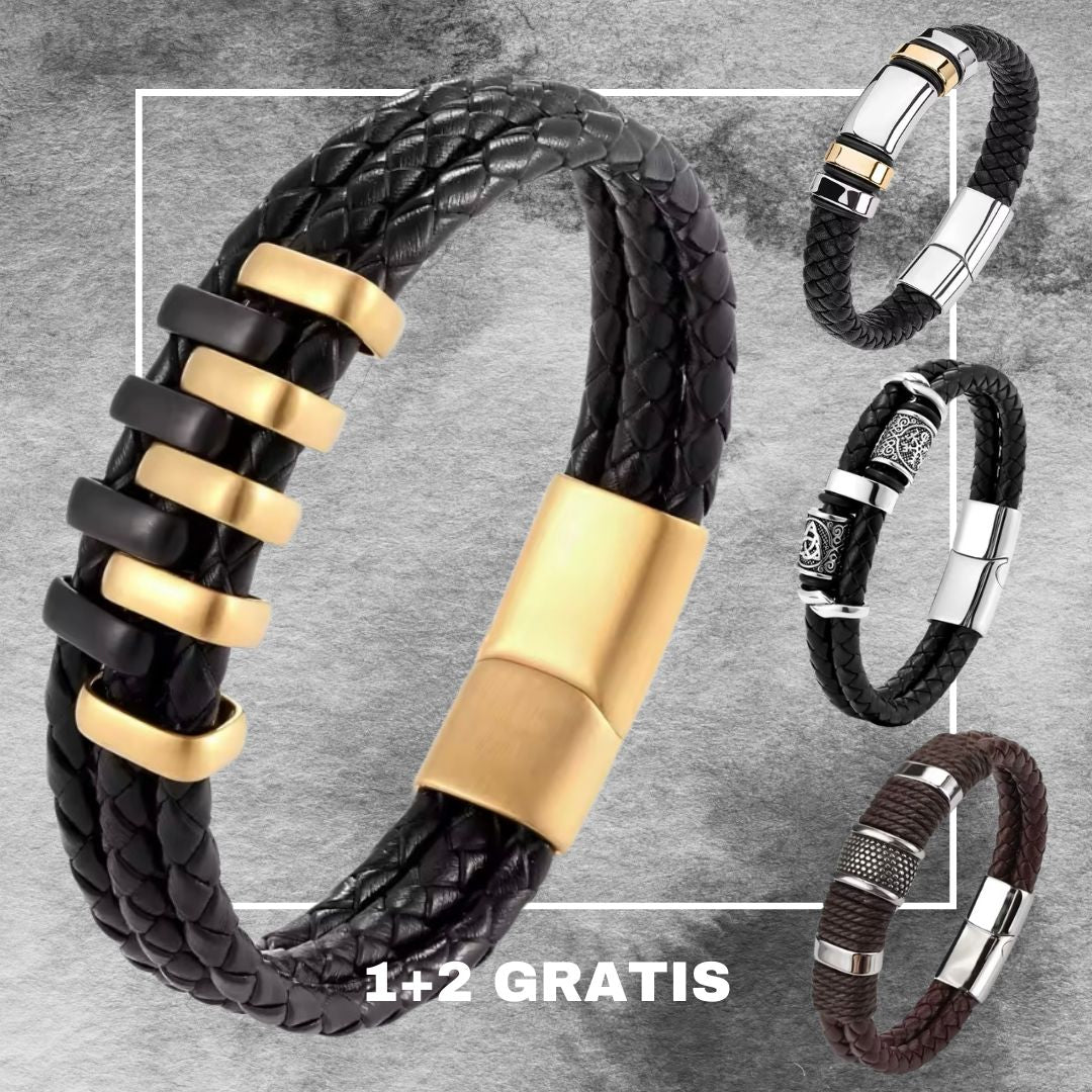Ontdek Onze 1+2 GRATIS Leren Armbanden voor mannen