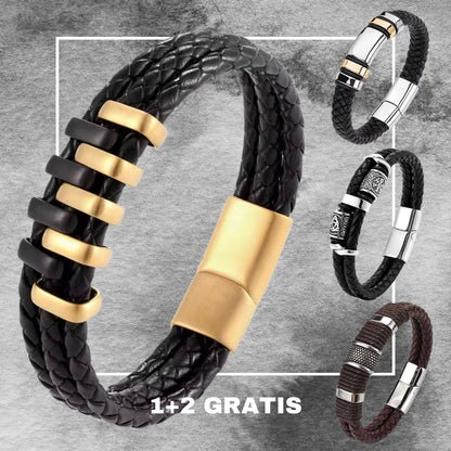 Ontdek Onze 1+2 GRATIS Leren Armbanden voor mannen
