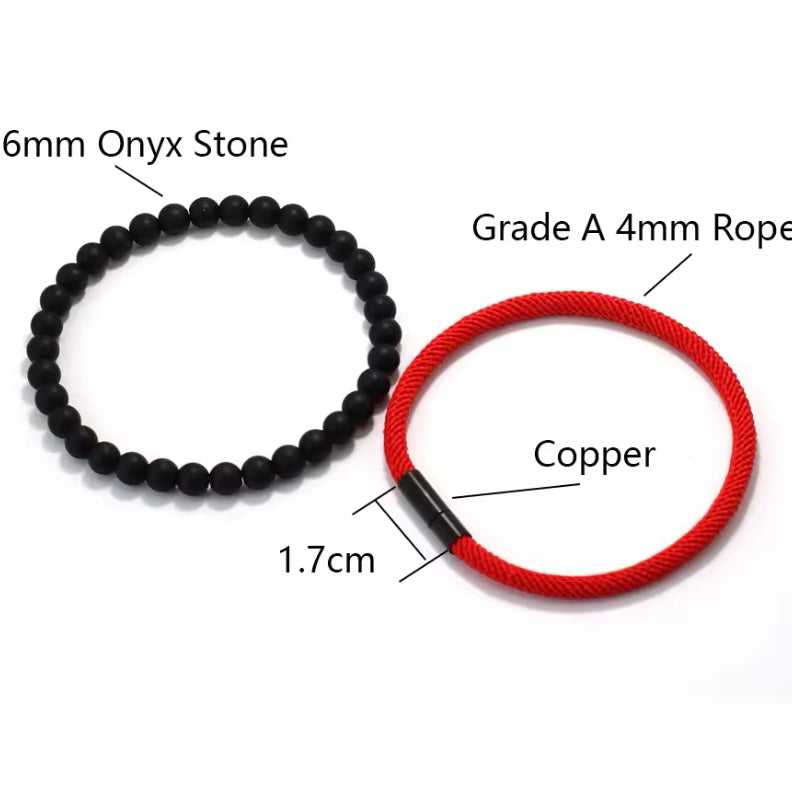 Set van 2 Herenarmbanden - Grade A 4mm Touw - Geluksarmband - Geschikt voor Outdoor