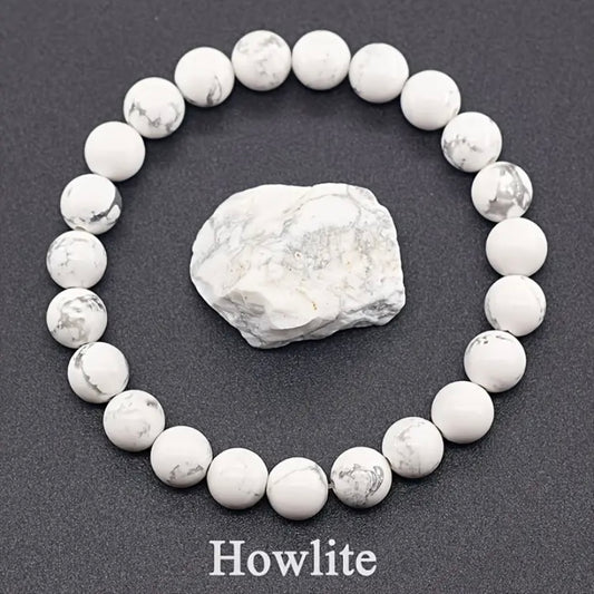 Elegante Witte Turkoois Stretch Armband