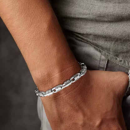 Brother® Aurelius RVS Byzantijnse Schakelarmband