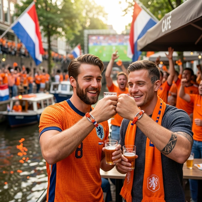 Oranje Trots: Nautische Herenarmband - Dé Fan Editie