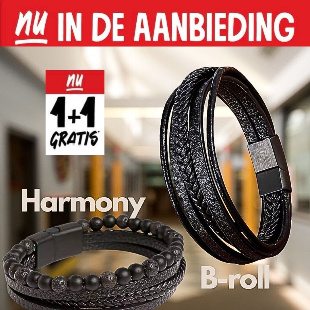 Twee Leren Herenarmbanden, Eén Betalen