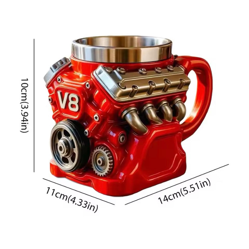 V8 Motor Koffiemok