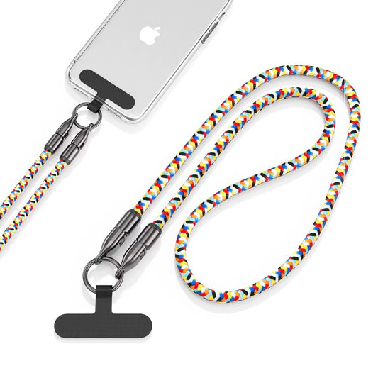 1.2M Crossbody Telefoonkoord met 240W Snellaadkabel – Universeel Type-C & Polsband