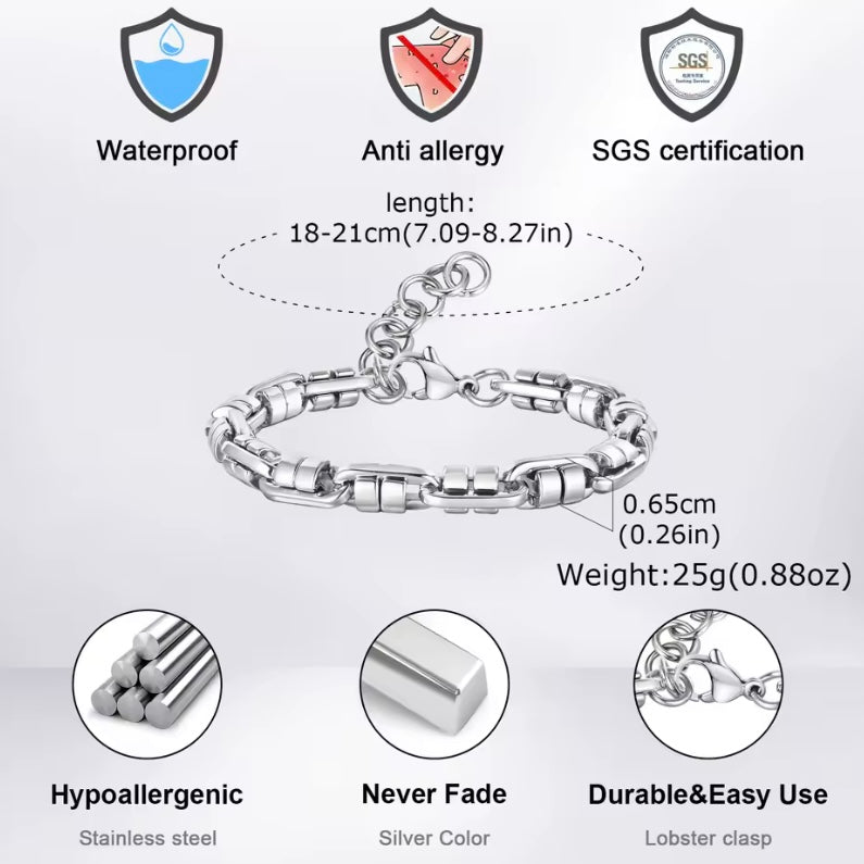 Brother® Aurelius RVS Byzantijnse Schakelarmband