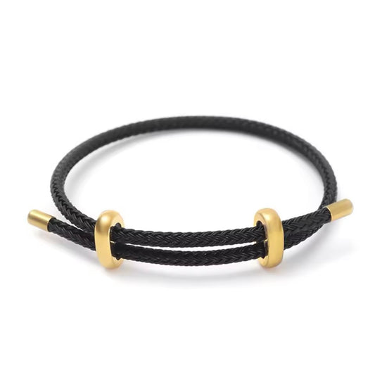 KarmaKnot® Rode & Zwarte Verstelbare Touwarmband