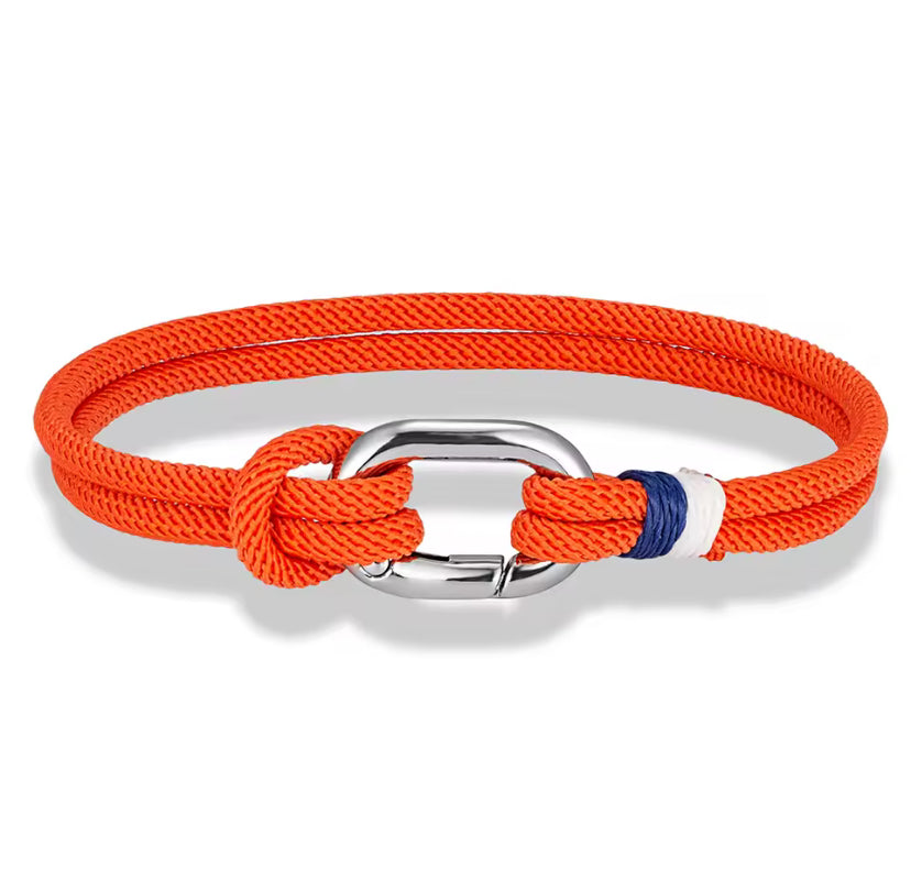Oranje Trots: Nautische Herenarmband - Dé Fan Editie