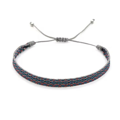 Tibetaanse Boeddha Knoop Bedelarmband – 925 Verzilverde Touwstijl met Lapis Lazuli