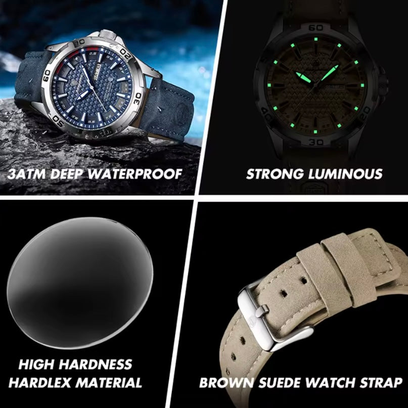 Paazomu - Luxe Heren Horloge - Waterdicht | Quartz