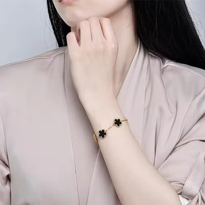 LuckyBlooms™ Dubbelzijdige Klaver Armband