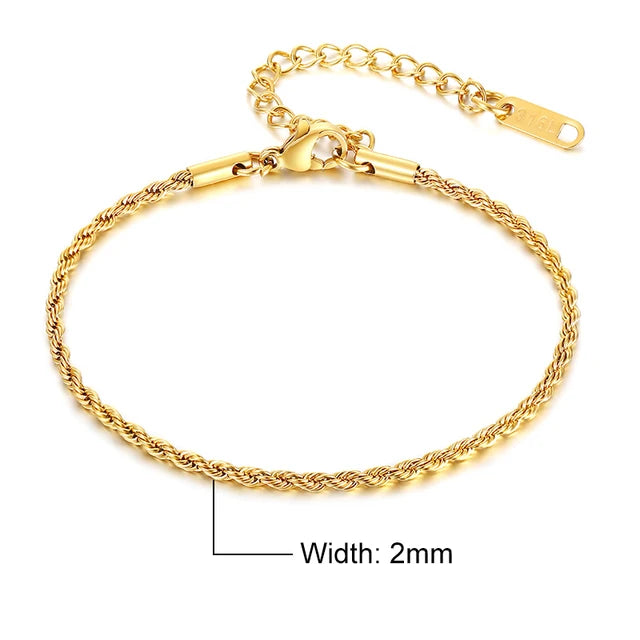 De RadiantTwist Twisted Touw Ketting Armbanden