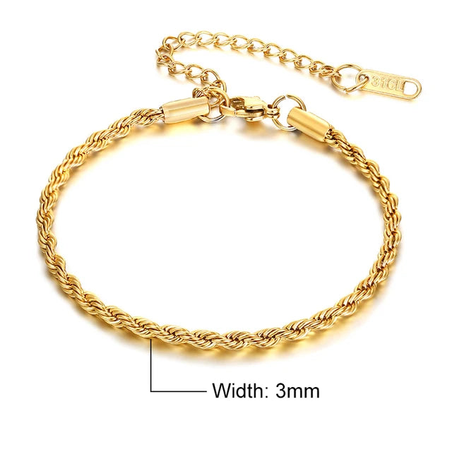 De RadiantTwist Twisted Touw Ketting Armbanden
