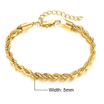De RadiantTwist Twisted Touw Ketting Armbanden