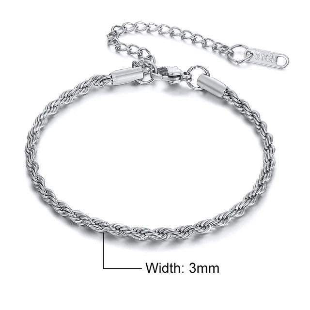 De RadiantTwist Twisted Touw Ketting Armbanden