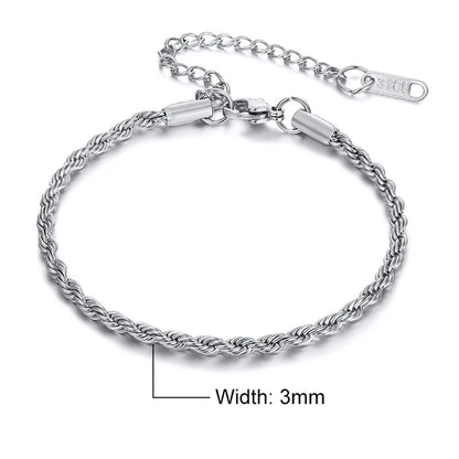 De RadiantTwist Twisted Touw Ketting Armbanden