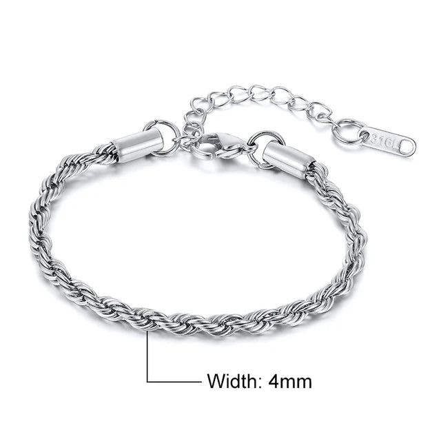 De RadiantTwist Twisted Touw Ketting Armbanden