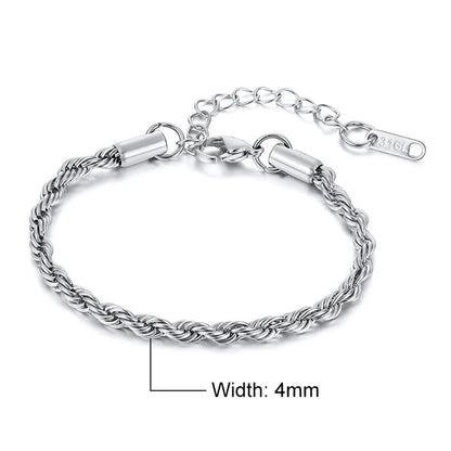 De RadiantTwist Twisted Touw Ketting Armbanden