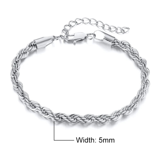 De RadiantTwist Twisted Touw Ketting Armbanden