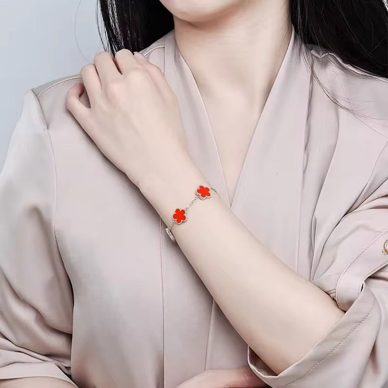 LuckyBlooms™ Dubbelzijdige Klaver Armband