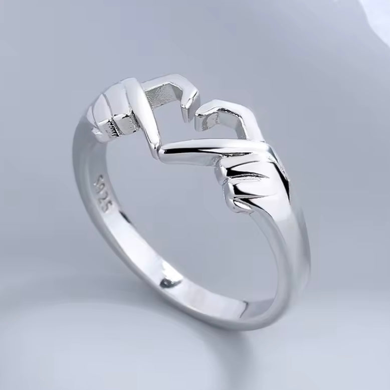 Romantische Open Ring – Creatief Gebaar & Legering Paarring