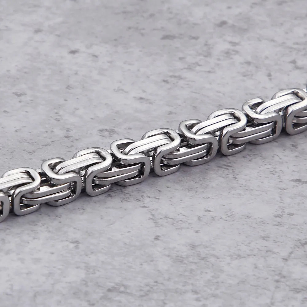 Elegante zilveren armband met Dubai Ketting motief van UrbanSteel