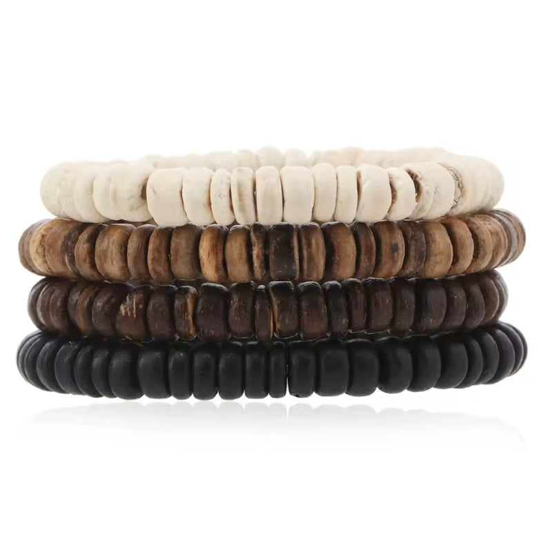 Handgemaakte Meerlagige Kokosnoot Kralen Armband